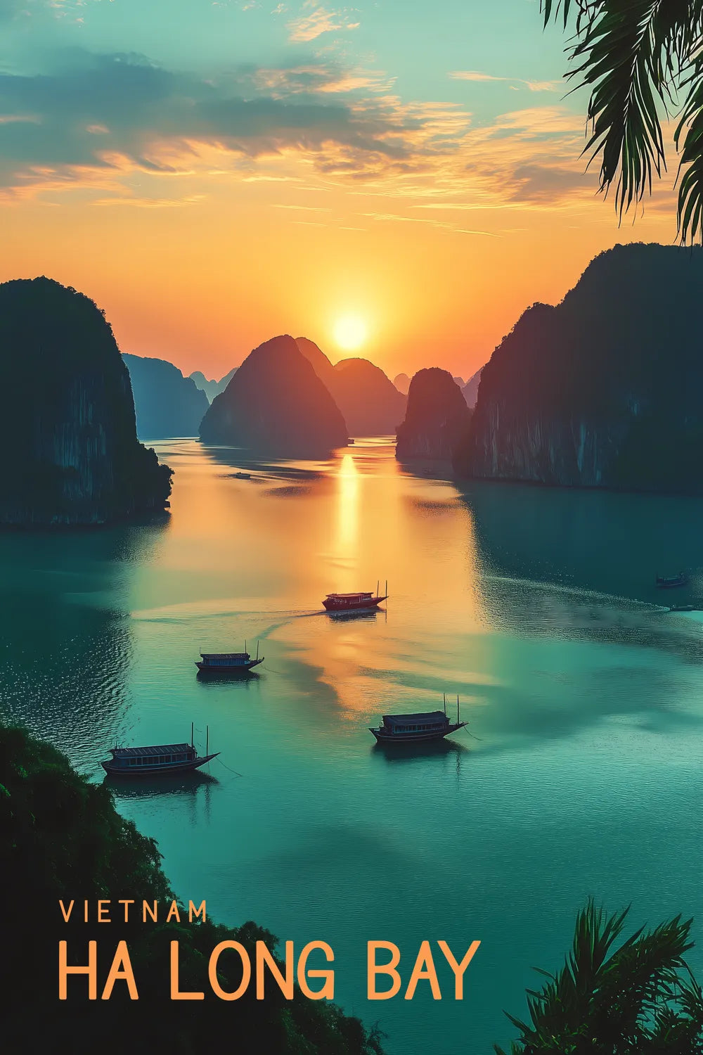 Ha Long Bay – Golden Sunset