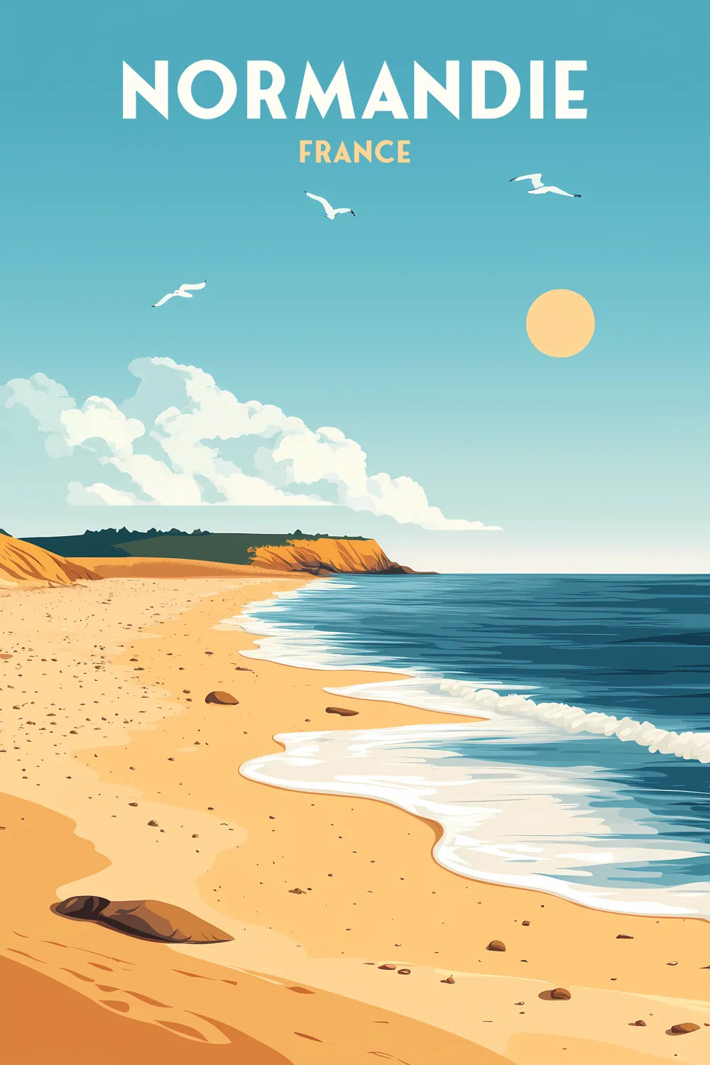 Normandy Beach – Serene Shores of History