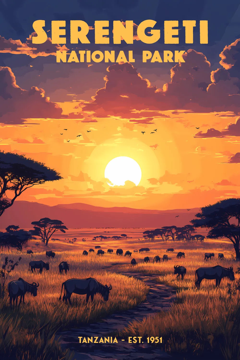 Serengeti National Park - Wildlife Sunset
