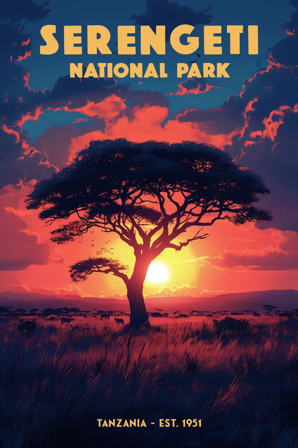 Serengeti National Park - Sunset Savannah