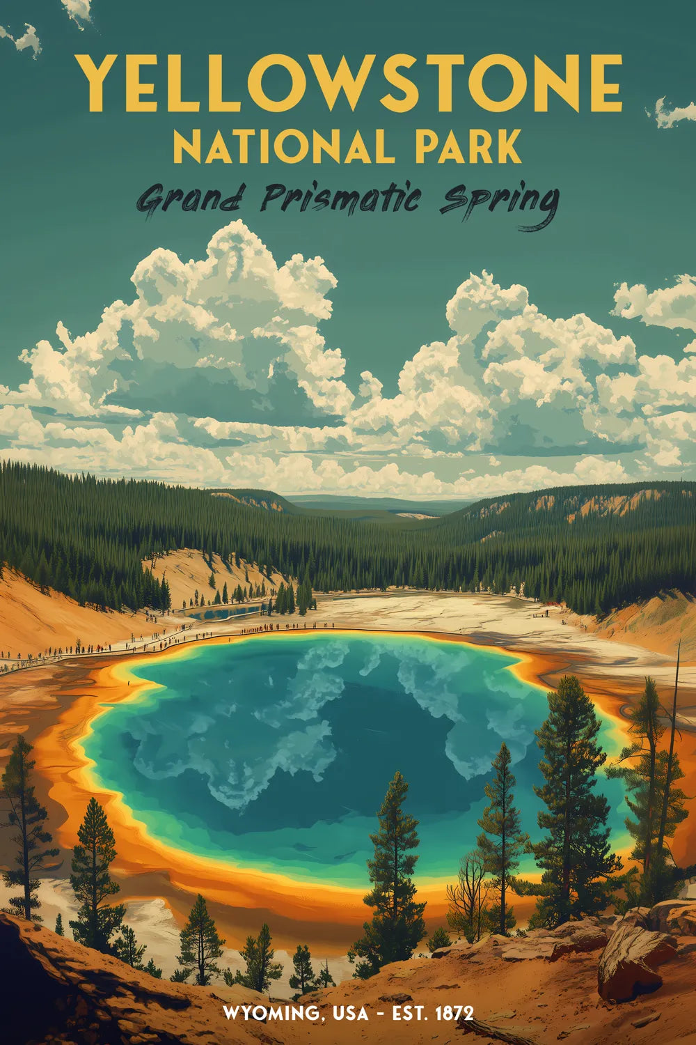 Yellowstone National Park - Grand Prismatic Spring